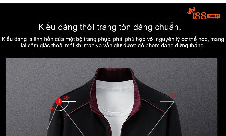 Áo Khoác Bomber Nam Cotton Khóa Kéo Cổ Đứng Phong Cách Thể Thao Màu Xám, Đen, Đỏ chi tiết 4