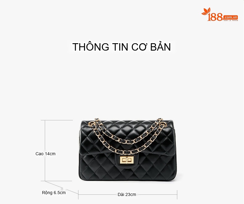 Túi Đeo Vai/Đeo Chéo Nữ Da Bò Chần Trám Dây Xích Phong Cách Tiểu Thư Màu Hồng, Vàng chi tiết 16