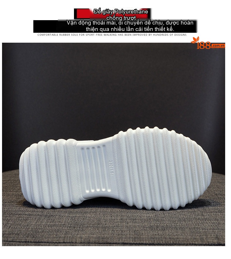 Giày Sneaker Nữ Da Thật Lưới Thoáng Khí Chiều Cao Đế Khoảng 5cm Màu Trắng, Đen, Nâu, Đỏ... chi tiết 16