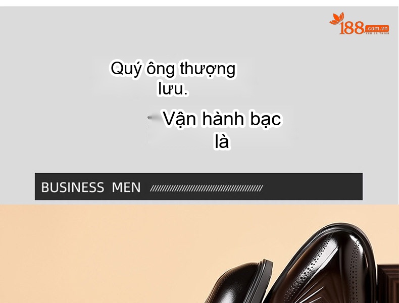 Giày Tây Nam Da Bò Mềm Mại Chiều Cao Đế Khoảng 3cm Màu Đen, Nâu chi tiết 2