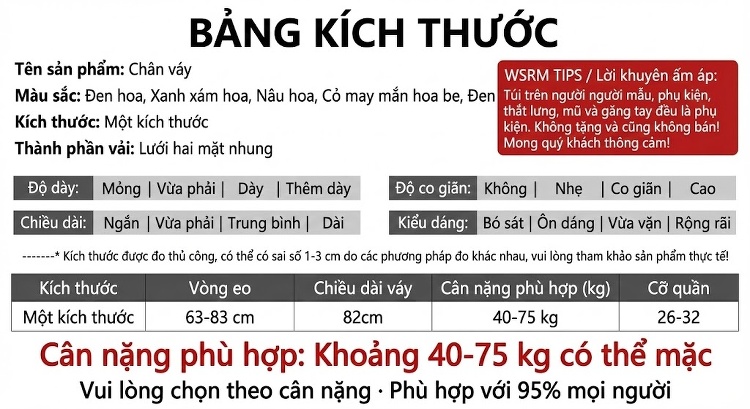 Chân Váy Voan Xếp Ly Nữ Lưng Cao dáng chữ A In Họa Tiết Hoa Lá Phong Cách Hàn Quốc Màu Đen, Trắng, Be chi tiết 10