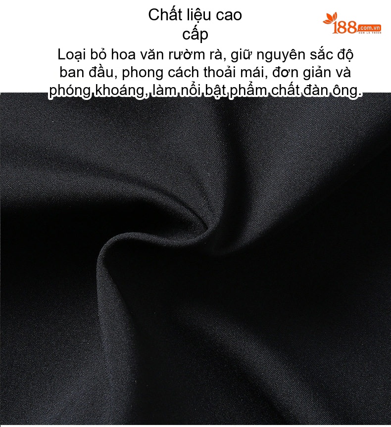 Áo Khoác Nam Cổ Bẻ Phong Cách Lịch Lãm Màu Xanh Navy, Đỏ Rượu, Kem, Đen chi tiết 6
