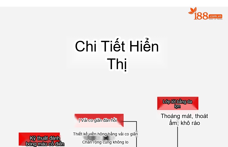 Giày Lười Nam Da Bò Chiều Cao Đế Khoảng 3cm Màu Đen, Nâu, Đỏ Rượu chi tiết 5
