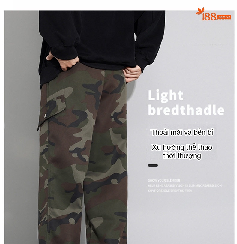 Quần Jogger Nam Lót Lông Cừu Non Dày Dặn Phong Cách Mỹ Ống Bo Chun Màu Rằn Ri, Đen chi tiết 7