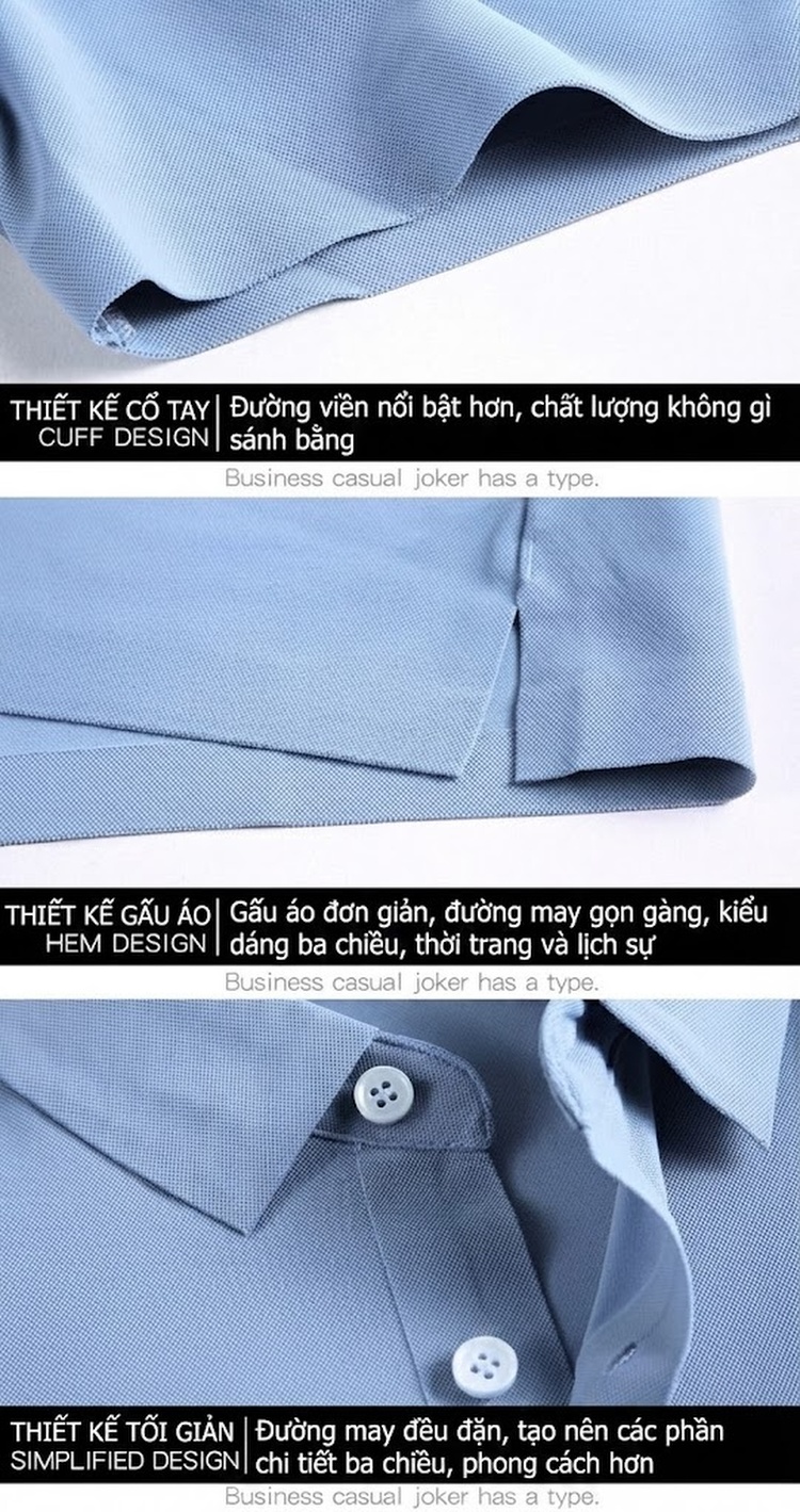 Áo Polo Nam Lụa Tằm Cao Cấp Form Rộng Chống Nhăn Màu Đỏ Cam, Trắng, Xanh Da Trời, Xanh... chi tiết 34