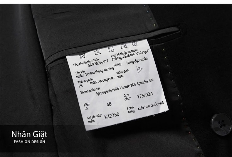 Bộ Vest Nam Hai Hàng Khuy Phong Cách Lịch Lãm Màu Đen chi tiết 15