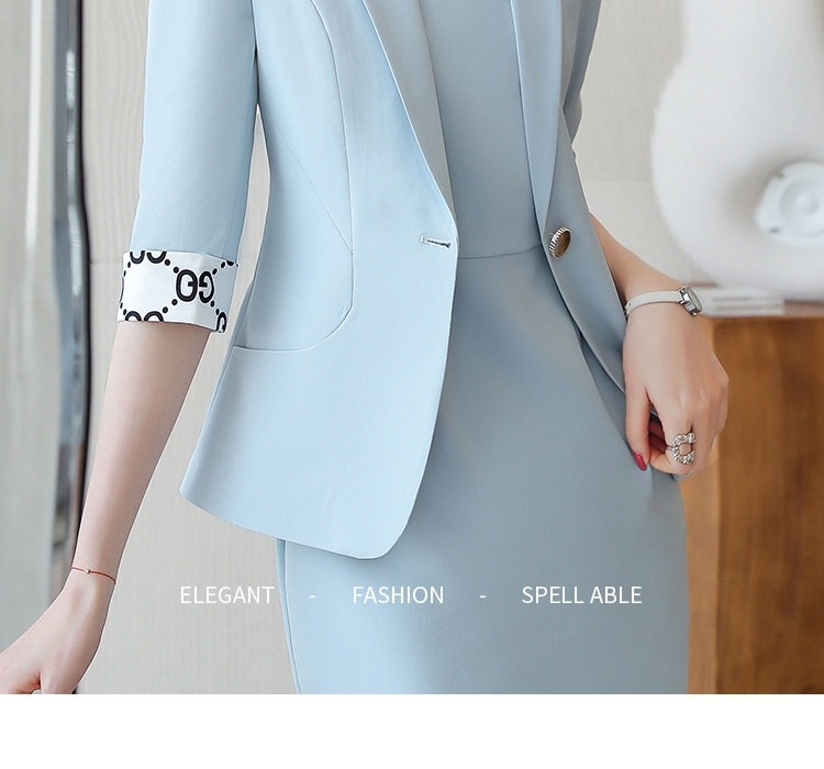 Bộ Vest Công Sở Nữ Tay Lỡ Màu Hồng chi tiết 3