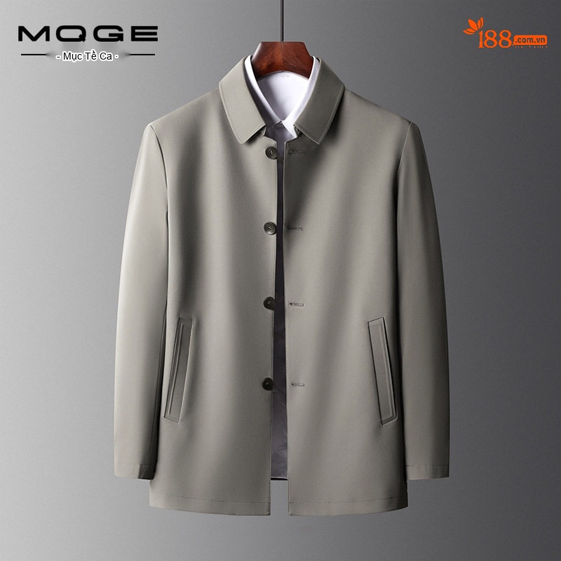 Áo Khoác Blazer Nam Cổ Bẻ Một Hàng Khuy Phong Cách Doanh Nhân Màu Xám, Xanh Navy