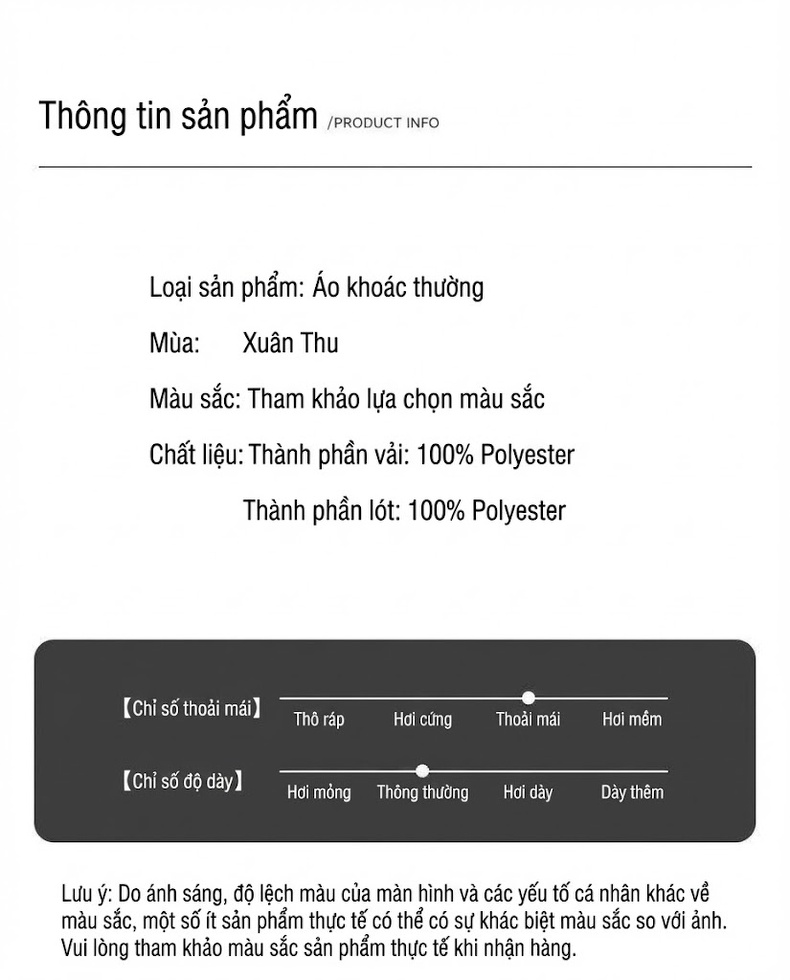 Áo Khoác Nam Cổ Bẻ Nút Bấm Phong Cách Công Sở Màu Xanh Navy, Kem chi tiết 13