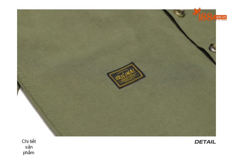 Áo Sơ Mi Nam Cotton Dáng Rộng Phong Cách Retro Màu Xanh Rêu, Nâu, Đen chi tiết 25