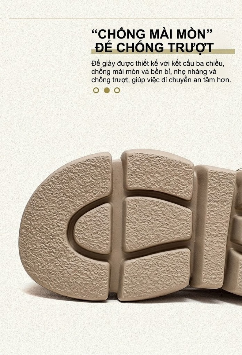 Dép Sandal Nữ Da Bò Quai Hậu Khóa Cài Đế Cao 4cm - 5cm Màu Be, Nâu, Xanh Lá chi tiết 6