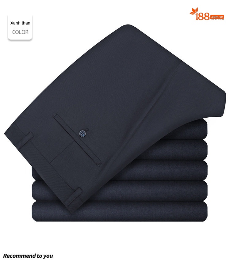 Quần Tây Nam Dáng Slimfit Vải Cotton Chống Nhăn Màu Đen, Xám chi tiết 28