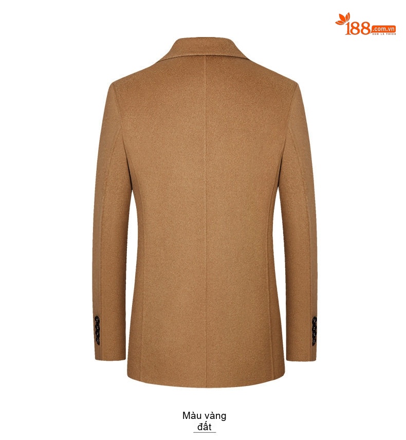 Áo Vest Nam Hai Lớp Toàn Bộ Lông Cừu Màu Đen, Xanh Navy, Xám, Nâu chi tiết 12