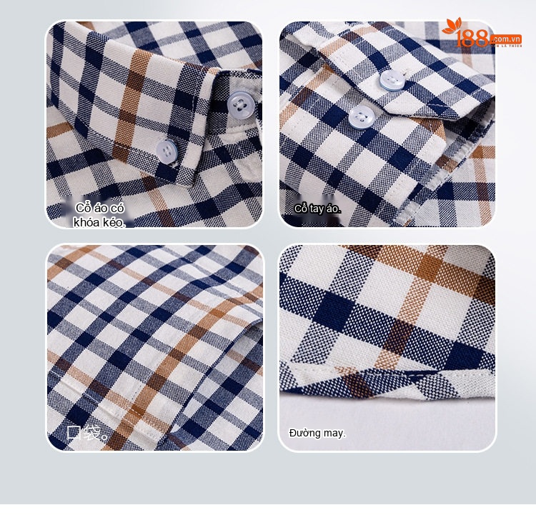 Áo Sơ Mi Tay Dài Cotton Oxford Dáng Rộng Thoải Mái Màu Trắng, Xám, Xanh, Đỏ... chi tiết 8