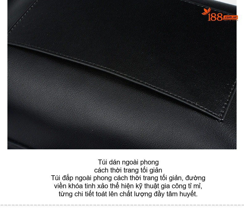 Túi Xách Tay Nữ Da Mờ Phối Da Bóng Cao Cấp Màu Nâu, Đen chi tiết 11