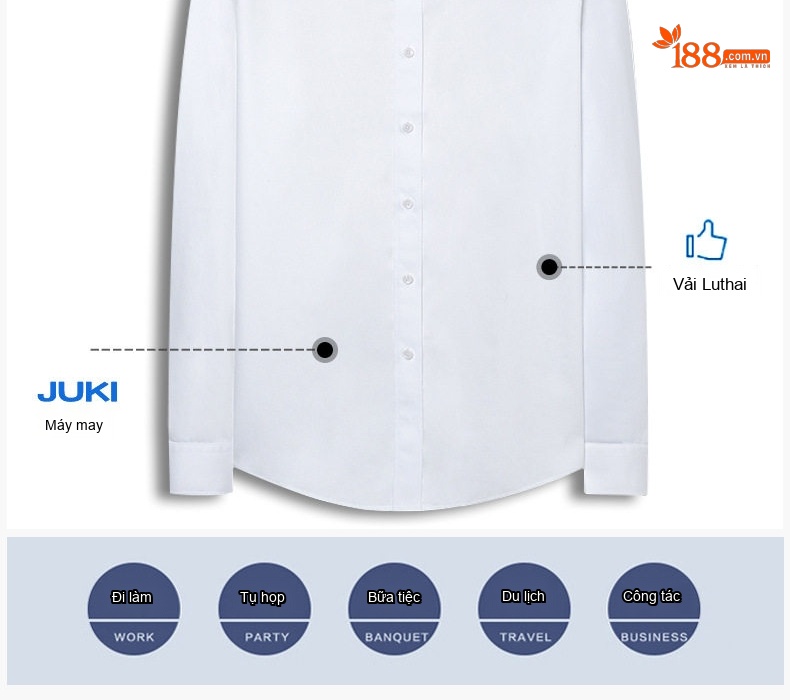 Áo Sơ Mi Dài Tay Nam Cotton Sọc Kẻ Chống Nhăn Màu Đen, Xanh, Đỏ chi tiết 12
