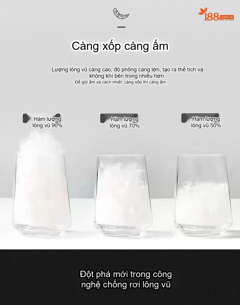 Áo Khoác Phao Nam Dáng Dài Lót Lông Vũ Trắng Tháo Rời Màu Đen, Xám chi tiết 5