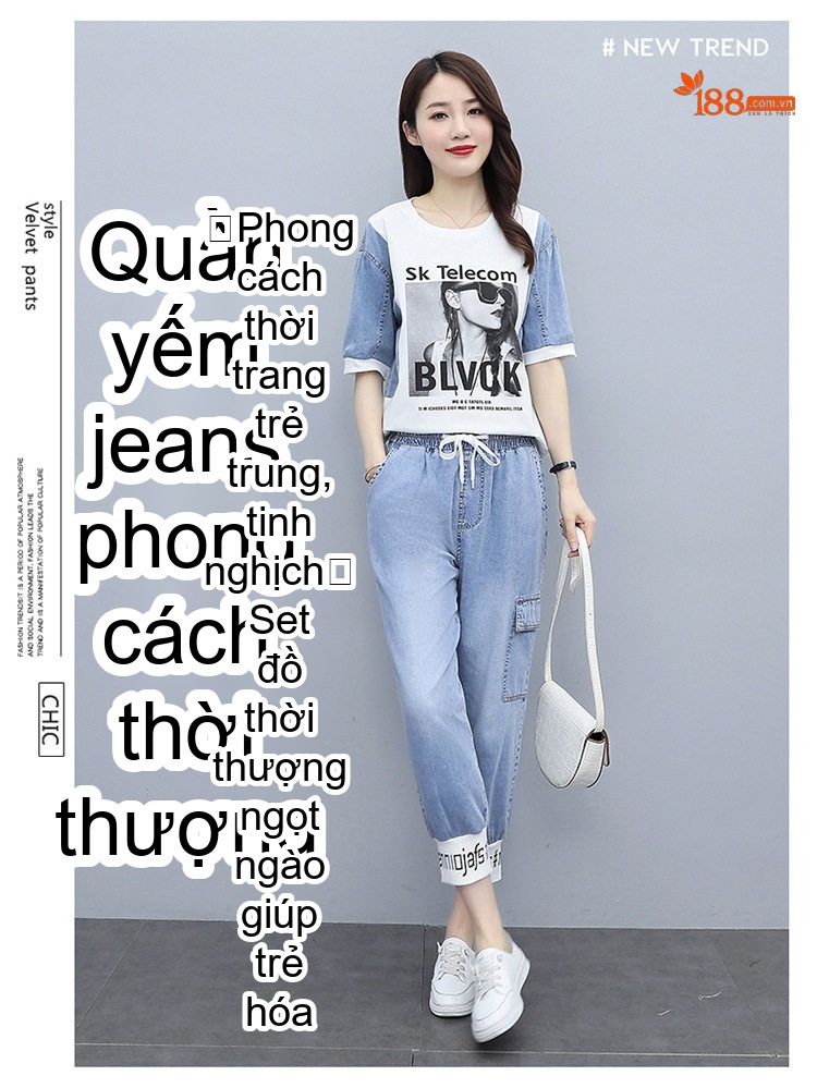 Bộ Quần Áo Mùa Hè Nữ Áo Thun Tay Lỡ Quần Lửng Ice Silk Phong Cách Casual Trẻ Trung chi tiết 1