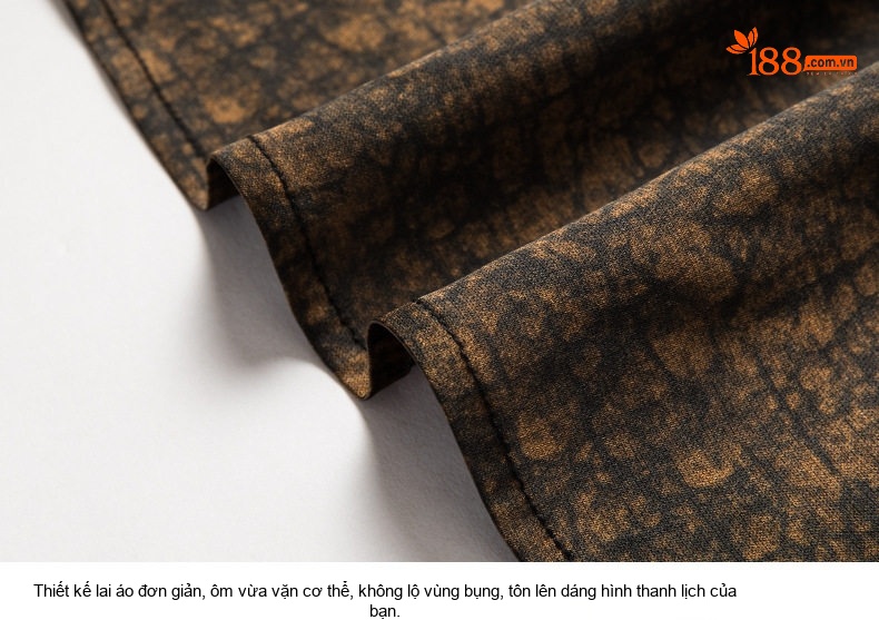 Áo Sơ Mi Nam Tay Ngắn Lụa Tơ Tằm Hương Vân Sa Trung Niên Phong Cách Doanh Nhân Màu Nâu, Đỏ, Đen, Tím... chi tiết 24