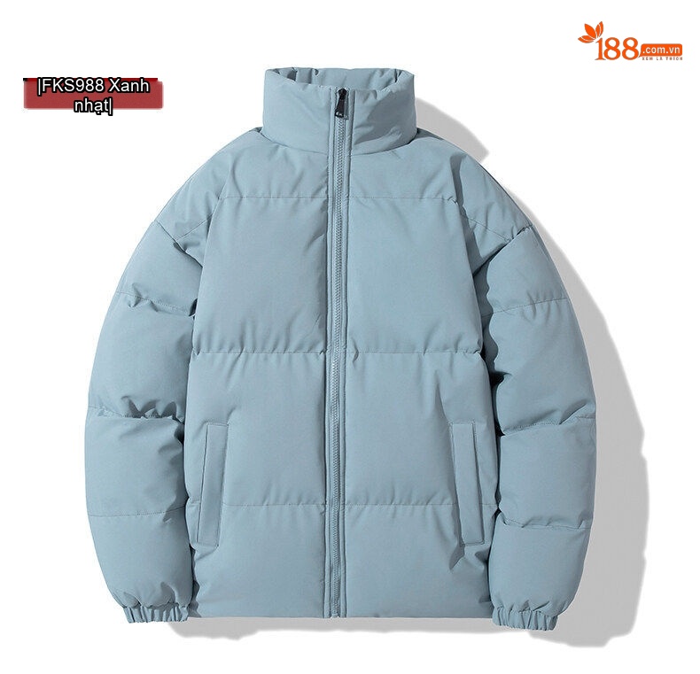 Áo Khoác Phao Nam Cotton Dáng Rộng Phong Cách Hàn Quốc Màu Đen, Trắng, Kem, Hồng... chi tiết 17