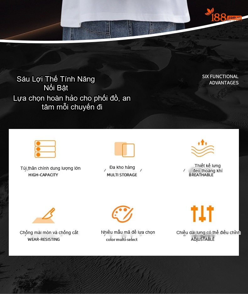 Balo Nam Cá Tính Chống Nước Cho Học Sinh Cấp 2 3, Thanh Niên, Túi Đựng Laptop Phong Cách Âu Mỹ Màu Đen chi tiết 3