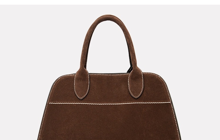 Túi Tote Nữ Da Mờ Phong Cách Retro Châu Âu, Túi Đeo Vai, Túi Xách Tay Công Sở Màu Đỏ, Nâu, Xám, Đen chi tiết 22