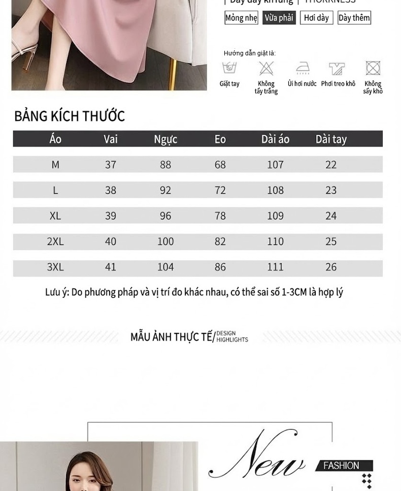 Váy Xòe Chữ A Cổ chữ V Tay Ngắn Thanh Lịch Màu Đen, Hồng, Xanh Mint chi tiết 9