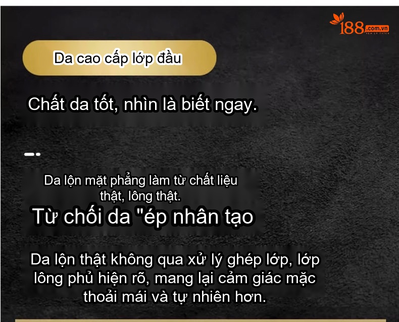 Áo Khoác Da Thật Nam Da Bò Cổ Bẻ Lót Lông Vũ Dày Dặn Màu Đen chi tiết 8