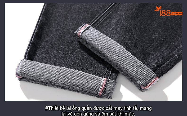 Quần Jean Cotton Co Giãn Cao Cấp Dáng Suông Màu Xanh, Đen chi tiết 37