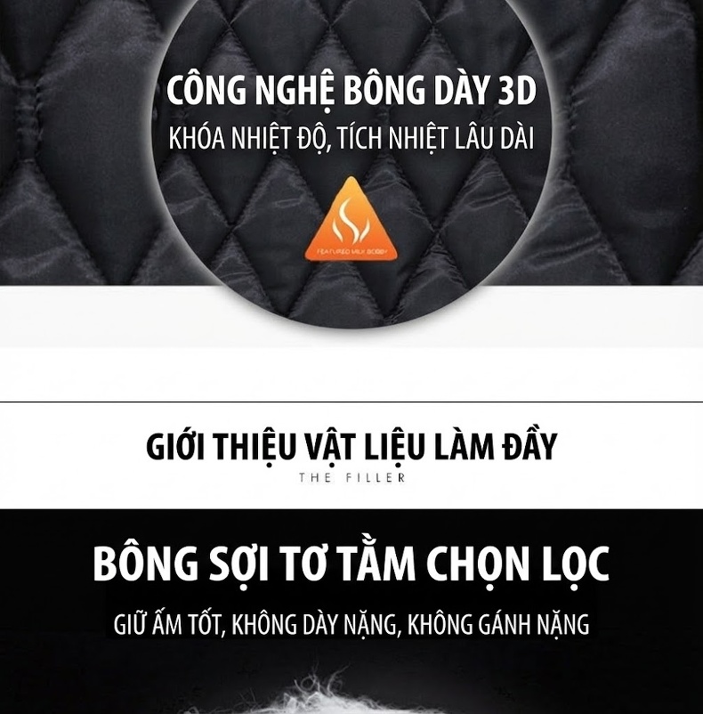 Áo Khoác Bomber Nam Thời Trang Thu Đông Áo Phi Công Lót Bông Màu Đen, Xanh Navy, Xanh Rêu chi tiết 7