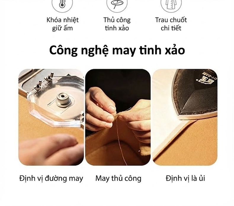 Set Áo Khoác Lửng Nữ và Chân Váy Bút Chì Vải Lông Cừu Hai Mặt Phong Cách Hàn Quốc Màu Nâu, Xám, Kem chi tiết 15