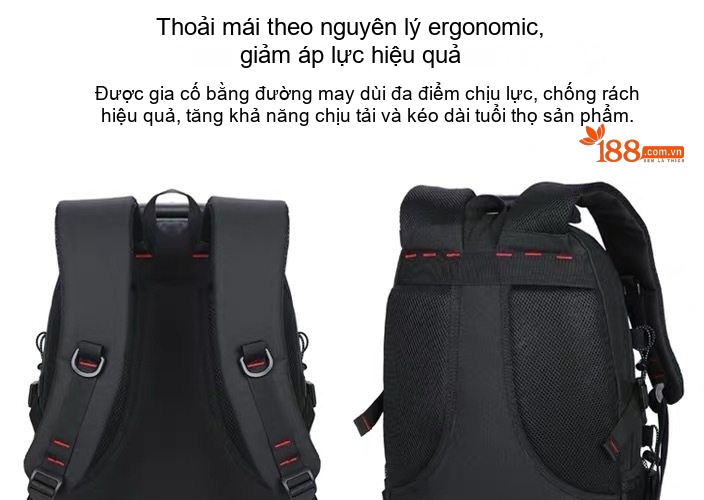Balo Laptop Nam Nữ Sức Chứa Lớn Phong Cách Hàn Quốc Màu Đen, Xanh Dương chi tiết 14