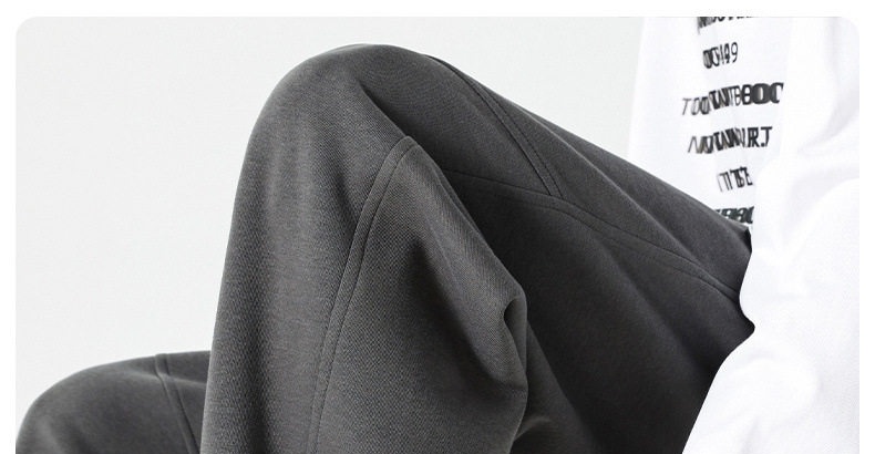 Quần dài ống rộng nam cotton dáng thể thao rút dây chi tiết 10