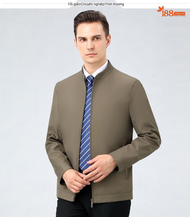 Áo Khoác Bomber Nam Lụa Tằm Tơ Dáng Ôm Chống Nhăn Màu Đen, Xám, Xanh Navy, Đỏ... chi tiết 32