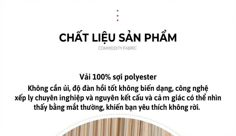 Váy Xòe Nữ Ly Nhún Họa Tiết Chấm Bi dáng chữ A Màu Tím, Xanh Lá, Đen, Vàng chi tiết 6