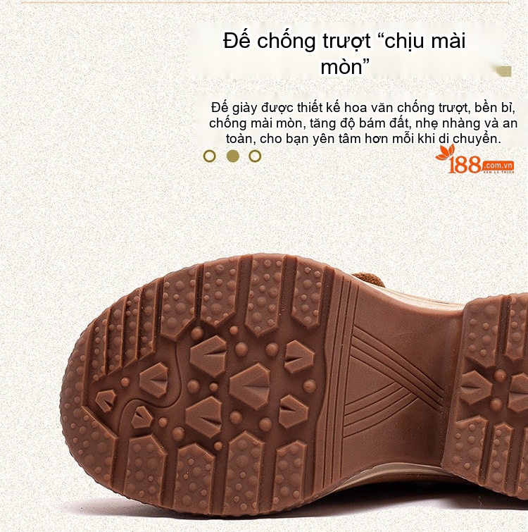 Giày Thể Thao Nữ Da Bò Mũi Tròn Buộc Dây Chiều Cao Đế Khoảng 5cm Màu Nâu, Vàng chi tiết 5