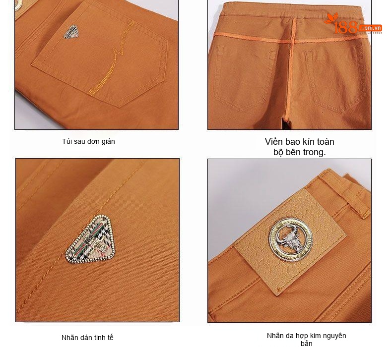 Quần Dài Nam Cotton Co Giãn 7 Màu Ống Đứng Thoải Mái chi tiết 27