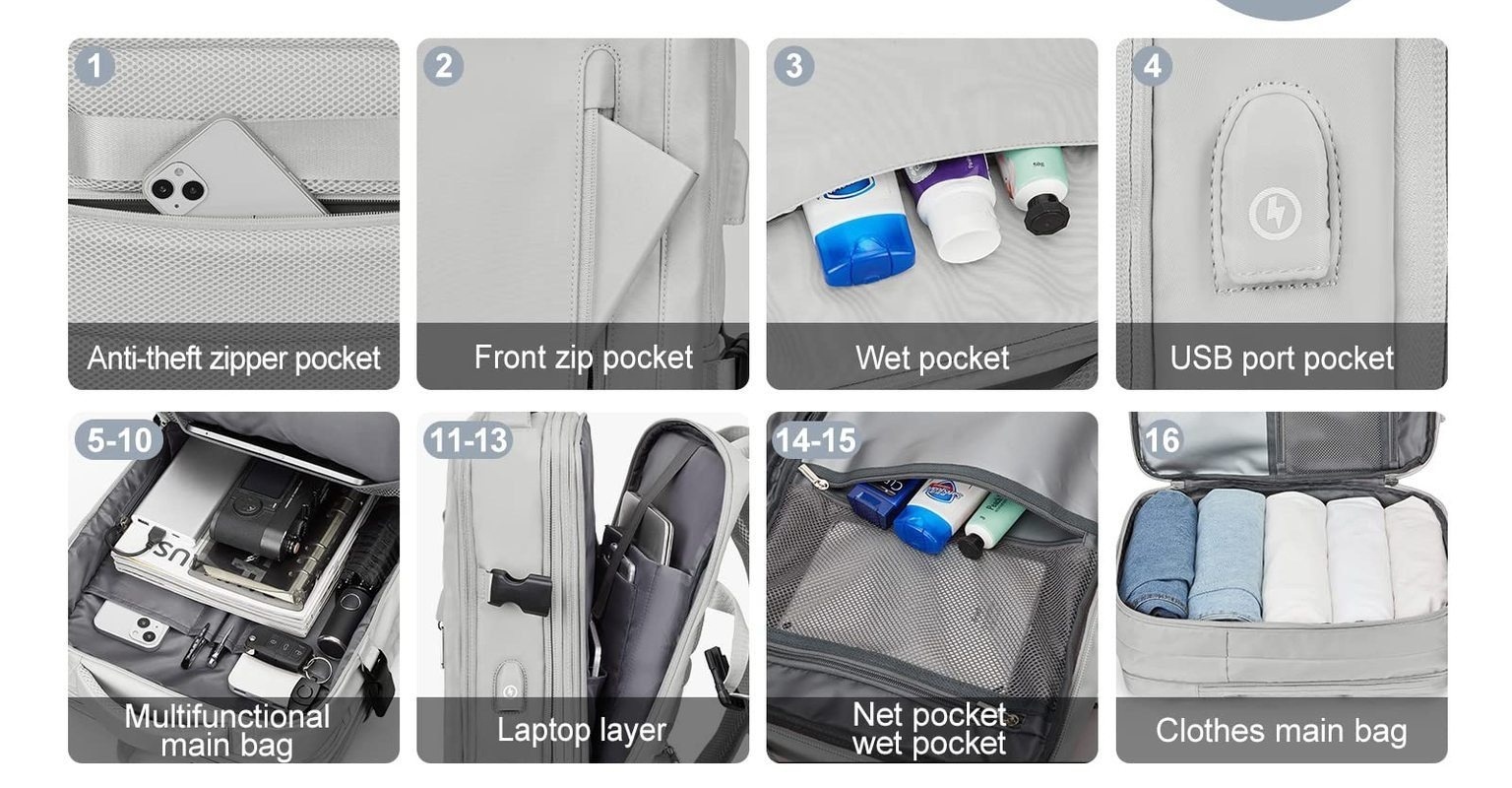 Balo Laptop Nam Mở Rộng Đa Năng Chống Sốc Chống Trộm Dung Tích Lớn Màu Đen, Xanh, Hồng... chi tiết 34