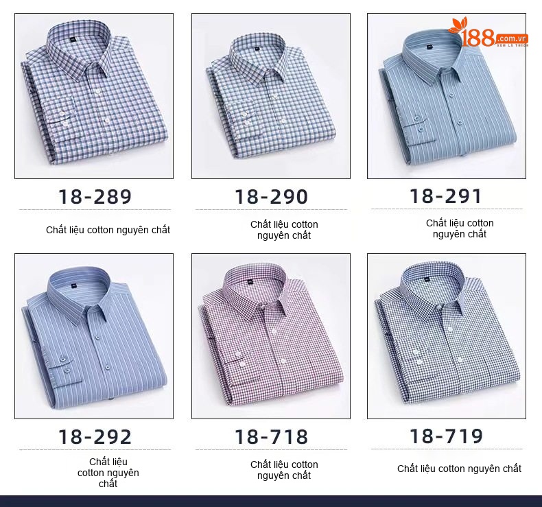 Áo Sơ Mi Dài Tay Nam Cotton Họa Tiết Kẻ Sọc Nhỏ Phong Cách Casual chi tiết 11
