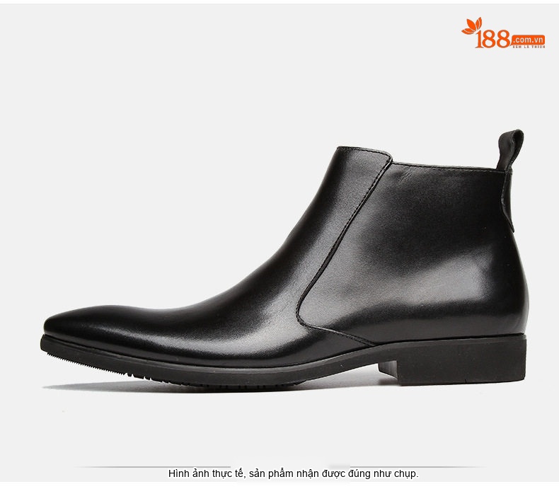 Boot Da Nam Cổ Cao Phong Cách Anh Quốc Chiều Cao Đế Khoảng 3cm Màu Đen, Nâu chi tiết 4