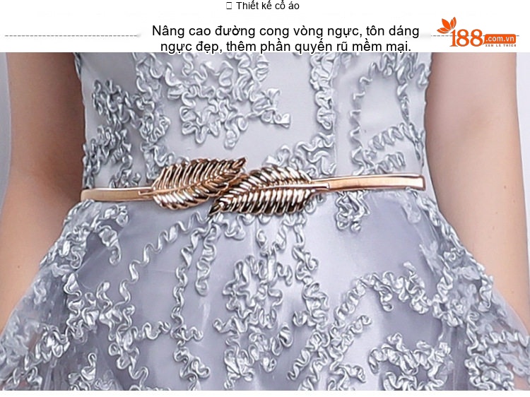 Váy Dạ Hội Dáng Dài Không Tay Cho Nữ Màu Xám, Đỏ, Kem... chi tiết 12