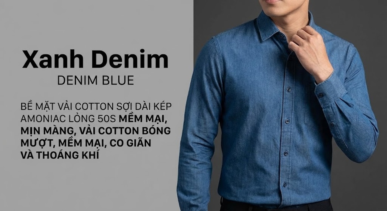 Áo Thun Dài Tay Nam Cotton Lụa Mềm Mại Form Rộng Màu Xanh Navy, Xám, Đen, Nâu chi tiết 23