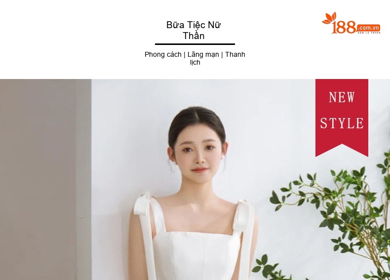 Váy Cưới Nhẹ Dáng Dài Hở Vai Dây Buộc Lụa Satin Đi Tiệc Trắng chi tiết 1