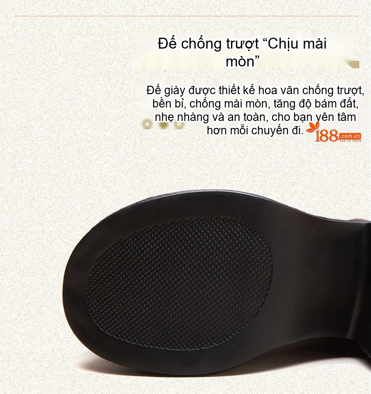 Boot Martin Nữ Da Bò Đế Dày Chiều Cao Đế Khoảng 7cm Màu Đen, Nâu chi tiết 6