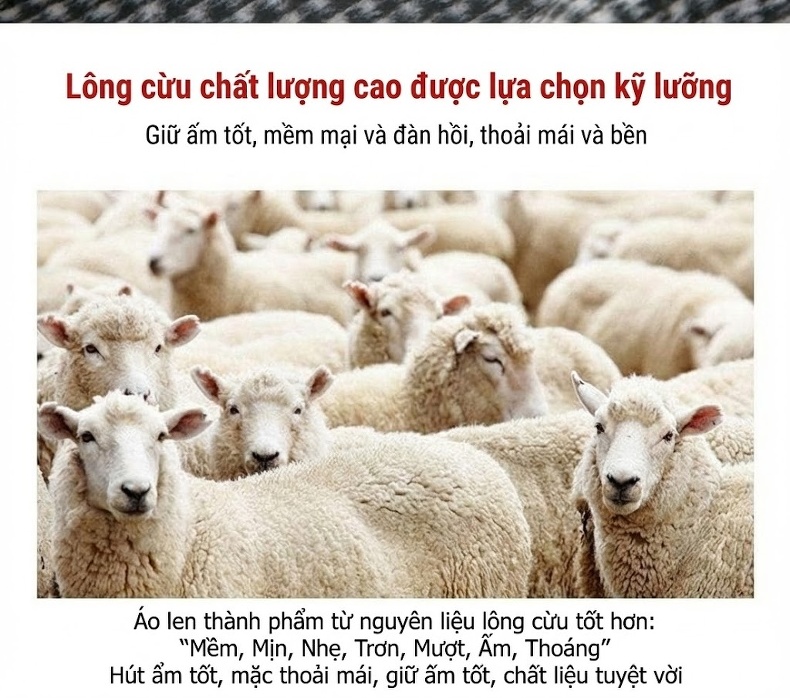 Áo Vest Nam Wool Kẻ Houndstooth Dáng Ôm Phong Cách Hàn Quốc chi tiết 3