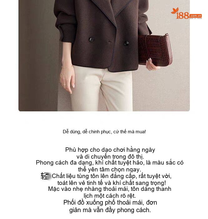 Áo Khoác Cardigan Nữ Dáng Rộng Kiểu Hàn Quốc Màu Đen, Đỏ, Nâu chi tiết 4