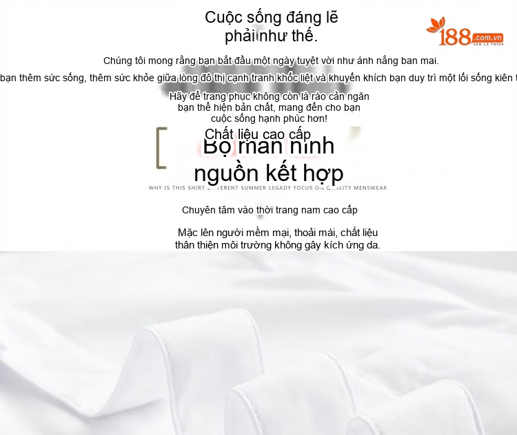 Áo Sơ Mi Nam Tay Dài Túi Hộp Phối Vải Thắt Nơ Màu Trắng chi tiết 4