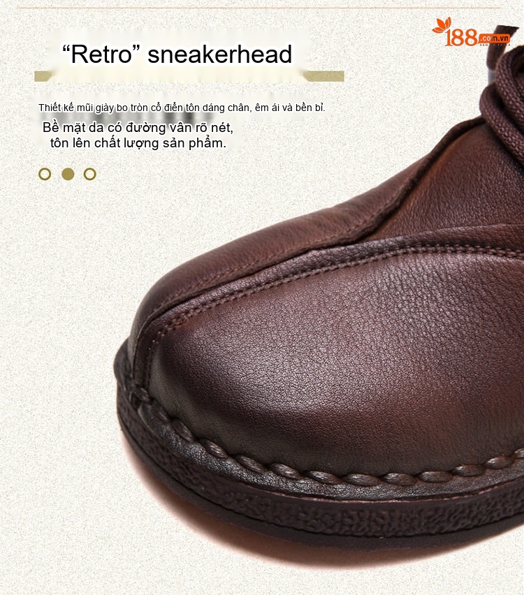 Boot Nữ Cổ Ngắn Da Bò Ôm Chân Chiều Cao Đế Khoảng 3cm Màu Đen, Nâu chi tiết 5