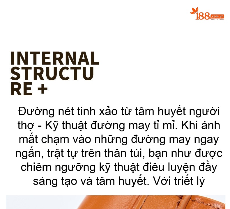 Túi Đeo Vai Nữ Da Thật Dáng Bucket Vintage Màu Nâu, Trắng chi tiết 19