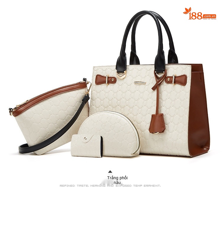 Bộ Túi Xách Tay, Túi Đeo Vai, Túi Clutch và Ví Nữ Da Bóng chi tiết 10